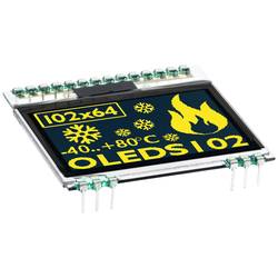 Display Elektronik grafický displej zelenožlutá (š x v x h) 39.00 x 38.00 x 3.3 mm