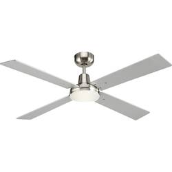 Lucci AIR Quest stropní ventilátor, 65 W, (Ø x v) 122 cm x 40 cm, stříbrná, 210334