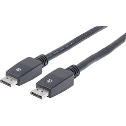 Manhattan DisplayPort kabel Konektor DisplayPort, Konektor DisplayPort 10.00 m černá 354134 4K UHD, fóliové stínění, UL certifikace, pozlacené kontakty Kabel