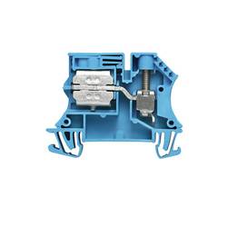 W-Series, Neutral conductor disconnect terminal, Rated cross-section: 10 mm², Busbar connection, Direct mounting Weidmüller WNT 10 10X3, modrá, 50 ks