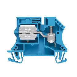 W-Series, Neutral conductor disconnect terminal, Rated cross-section: 6 mm², Busbar connection, Direct mounting Weidmüller WNT 6 10X3, modrá, 50 ks