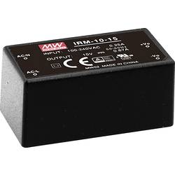 Mean Well IRM-10-15 AC/DC zdroj do DPS 15 V/DC 0.67 A 10 W