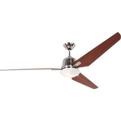 CasaFan Eco Aviatos 162 BN-KI stropní ventilátor 36 W (Ø x v) 162 cm x 455 mm chrom (kartáčovaný)