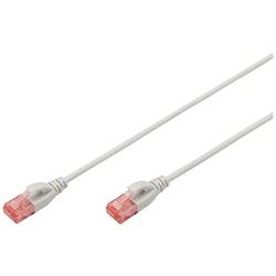 Digitus DK-1617-030S RJ45 síťové kabely, propojovací kabely CAT 6 U/UTP 3.00 m šedá bez halogenů, samozhášecí, flexibilní provedení, nestíněný 1 ks