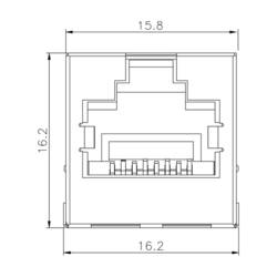 Weidmüller RJ45C6 T1V 3.0N4N TY 2626050000 zásuvka Počet pólů 8 černá 160 ks