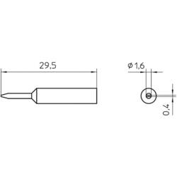 Weller XNT 6 pájecí hrot dlátový Velikost hrotů 1.6 mm Obsah 1 ks