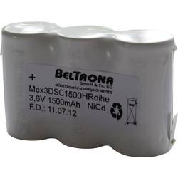akumulátor do nouzových světel Beltrona N/A 3DSC1500HRCLG, pájecí špička ve tvaru Z, 1500 mAh, 3.6 V