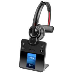 HP Poly Savi 8410 Office Monaurales DECT Počítače Sluchátka On Ear DECT, Bluetooth® mono černá Potlačení hluku