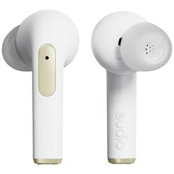 Sudio N2 Pro In Ear Headset Bluetooth® stereo bílá Potlačení hluku headset, Nabíjecí pouzdro, dotykové ovládání