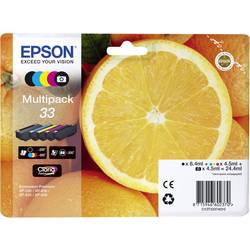 Epson Ink T3337, 33 originál kombinované balení černá, foto černá, azurová, purppurová, žlutá C13T33374511