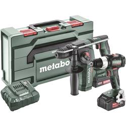 Metabo BS 18 LT BL + BH 18 LTX BL 16 aku vrtací kladivo, aku vrtací šroubovák 18 V, 2.0 Ah, 4.0 Ah Li-Ion, 685182000, vč. 2x aku, kufřík, vč. nabíječky