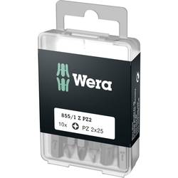 Wera 855/1 Z DIY SiS 05072404001 křížový bit PZ 2 nástrojová ocel vysoce pevné D 6.3 10 ks