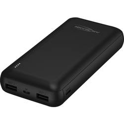 Ansmann Batterie powerbanka 20000 mAh Smart IC Li-Pol microUSB, USB-C®, USB černá Indikátor stavu