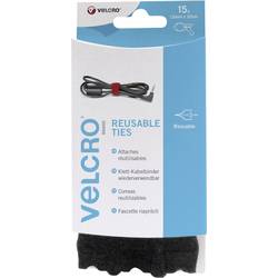 VELCRO® VEL-EC60466 kabelový manažer na suchý zip ke spojování háčková a flaušová část (d x š) 200 mm x 12 mm černá 15 ks