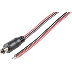 TRU COMPONENTS 1582272 nízkonapěťový připojovací kabel nízkonapěťová zástrčka - kabel s otevřenými konci 5.5 mm 2.1 mm 2.00 m 1 ks