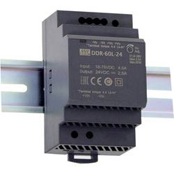 Mean Well DDR-60G-5 DC/DC měnič napětí na DIN lištu, 5 V/DC, 10.8 A, 54 W, výstupy 1 x