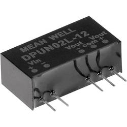 Mean Well DPUN02N-15 DC/DC měnič napětí +15 V/DC, -15 V/DC 67 mA 2 W Počet výstupů: 2 x Obsah 1 ks