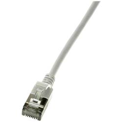 LogiLink CQ9062S RJ45 síťové kabely, propojovací kabely CAT 6A U/FTP 3.00 m šedá extrémně tenký , samozhášecí, flexibilní provedení, fóliové stínění, bez