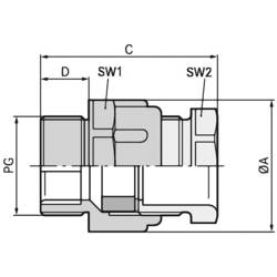 LAPP SKINDICHT® SVFK PG 16 kabelová průchodka, 52005470, PG16, 25 ks