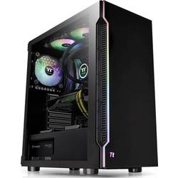 Thermaltake H200 TG RGB midi tower PC skříň černá integrované osvětlení, 1 předinstalovaný ventilátor, boční okno