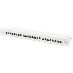 Digitus DN-91624S-EA 24 portů síťový patch panel 483 mm (19) CAT 6A 1 U šedobílá (RAL 7035) osazený