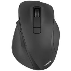 Hama ergonomická myš bezdrátový optická černá 6 tlačítko 1600 dpi ergonomická, nabíjecí