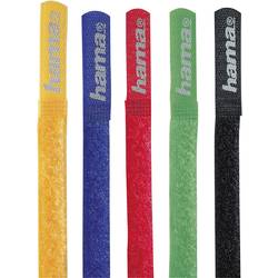 Hama kabelová šňůra Nylon červená, modrá, černá, žlutá, zelená flexibilní (d x š) 215 mm x 16 mm 5 ks 00020535