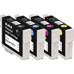 Basetech Ink náhradní Epson T0715, T0711, T0712, T0713, T0714 kompatibilní kombinované balení černá, azurová, purppurová, žlutá BTE107 1607,4005-126