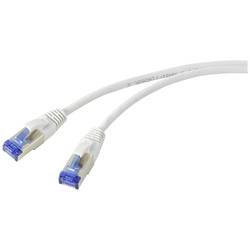 Renkforce RF-5266146 RJ45 síťové kabely, propojovací kabely CAT 6A S/FTP 10.00 m šedá Slimline,, flexibilní provedení, s ochranou, samozhášecí 1 ks