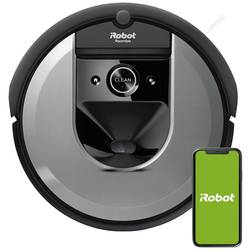 iRobot Roomba i7150 robotický vysavač stříbrná, černá ovládání aplikací, hlasové pokyny, kompatibilní se systémem Amazon Alexa, kompatibilní s Google Home