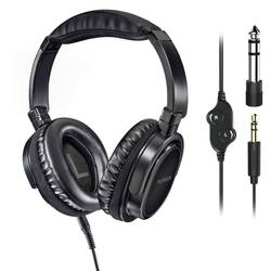 Thomson HED4508 HQ TV sluchátka Over Ear kabelová černá headset, regulace hlasitosti, otočná sluchátka