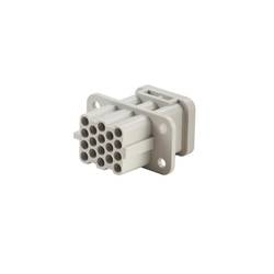 HDC insert, Female, 250 V, 10 A, No. of poles: 17, Crimp connection, Size: HQ