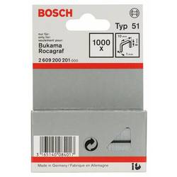 Bosch Accessories 2609200201 svorky z plochého drátu Typ 51 1000 ks Rozměry (d x š) 8 mm x 10 mm
