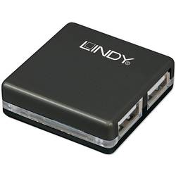 LINDY 42742 4 porty USB 2.0 hub černá