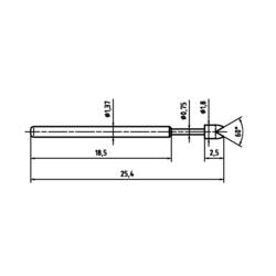 PTR Hartmann 1015-G-0.7N-AU-1.8 přesný testovací hrot