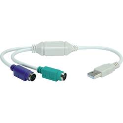 Value PC kabelový adaptér [1x USB 2.0 zástrčka A - 2x PS/2 zásuvka] 0.30 m