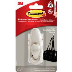 3M Kovové háčky Command™ Medium „Klioklasické“ (d x š x v) 83 x 32 x 32 mm niklová (kartáčovaná) Množství: 1 ks