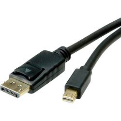 Roline DisplayPort kabel Konektor DisplayPort, Mini DisplayPort konektory 1.00 m černá 11.04.5814 stíněný Kabel DisplayPort