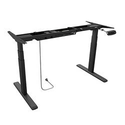 ICY BOX konstrukce psacího stolu pro práci vsedě i ve stoje elektricky výškově nastavitelné Rozsah výšky: 620 do 1280 mm (š x h) 1700 mm x 300 mm černá