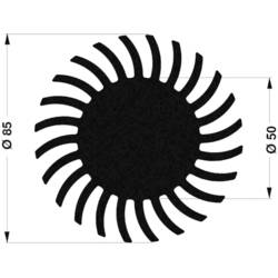 LED chladič Fischer Elektronik SK 572 20 SA 10021497, 2.15 K/W, (Ø x v) 85 mm x 20 mm