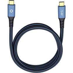 USB 3.0 [1x USB-C® zástrčka - 1x USB-C® zástrčka] 1.00 m modrá pozlacené kontakty Oehlbach USB Plus CC