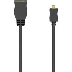 Hama 00205168 HDMI kabelový adaptér [1x HDMI zásuvka - 1x micro HDMI zástrčka D] černá 10 cm