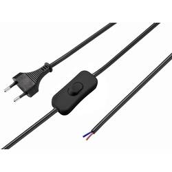 Sygonix SY-5044224 napájecí kabel černá 1.50 m vč. spínače ZAP/VYP