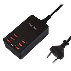 LogiLink PA0139 USB nabíječka 32 W do zásuvky (230 V) Výstupní proud (max.) 6400 mA USB Počet výstupů: 6 x auto-detect