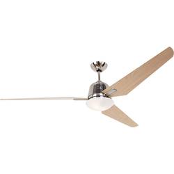 CasaFan Eco Aviatos 162 BN-AH stropní ventilátor 36 W (Ø x v) 162 cm x 455 mm chrom (kartáčovaný)