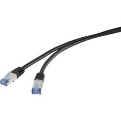 Renkforce RF-4673684 RJ45 síťové kabely, propojovací kabely CAT 6A S/FTP 3.00 m černá odolné proti UV záření 1 ks