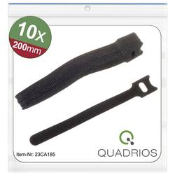 Quadrios 23CA185 kabelový manažer na suchý zip ke spojování háčková a flaušová část (d x š) 200 mm x 12 mm černá 10 ks