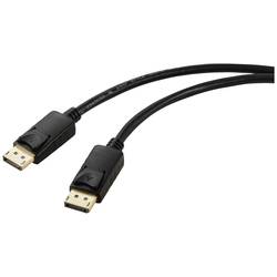 Renkforce DisplayPort kabel Konektor DisplayPort, Konektor DisplayPort 2.00 m černá RF-5771514 kulatý Kabel DisplayPort