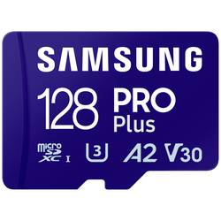 Samsung PRO Plus paměťová karta microSDXC 128 GB A2 Application Performance Class, v30 Video Speed Class, UHS-I vč. SD adaptéru