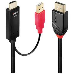 LINDY kabel Konektor DisplayPort, Zástrčka HDMI-A, USB-A zástrčka 5.00 m černá, červená 41428 HDMI kabel